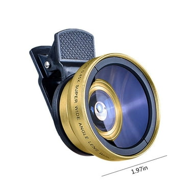 Back to School Savings! JOGZMZ 2 IN 1 Lens Universal Clip 37mm Mobile Phone Lens 0.45x 49uv Super Wide-Angle + Macro HD Lens