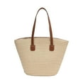 thumbnail image 1 of JOGZMZ Straw Beach Bag Summer Woven Shoulder Tote Bags Purse for Women Khaki Bag, 17.32x11.41in, 1 of 6