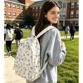 thumbnail image 1 of Back-to-School Season Bow Backpack Breast Cancer Ribbon Backpack, 1 of 5