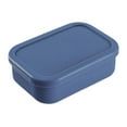 thumbnail image 1 of Back to School Season Silicone Lunch Box Blue-700Ml， Heat Silicone Lunch Box with Lid Leakproof Fresh Keeping Lunch Container for School, 1 of 4