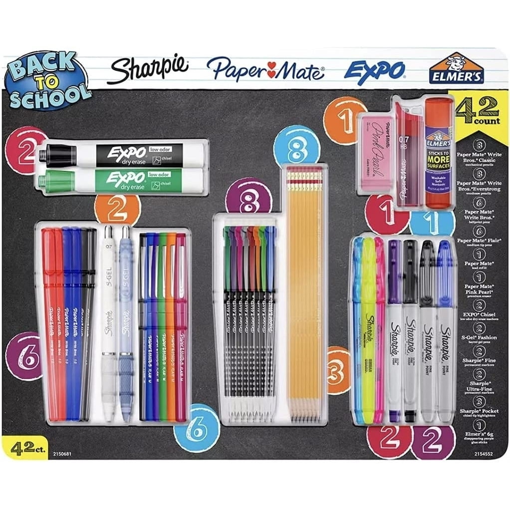 BIC Ultimate Back to School Kit, Assorted School Supplies (42 Count)