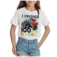 thumbnail image 1 of 100 Days Of School Shirt Girls Size 6/7 Boy Kid Color Block 100 Dyas Of Shool Print Graphic Tees Relaxed Fit Celebration Top 100% Cotton, 1 of 4