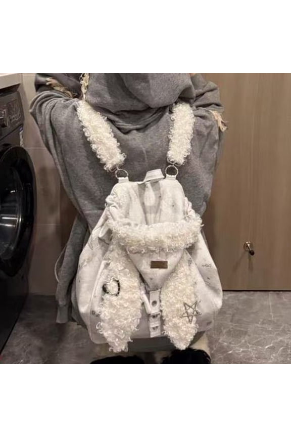 Back to School Supplies Cute Rabbit Ear Hoodie Backpack for with Ample Storage and Everyday Versatility