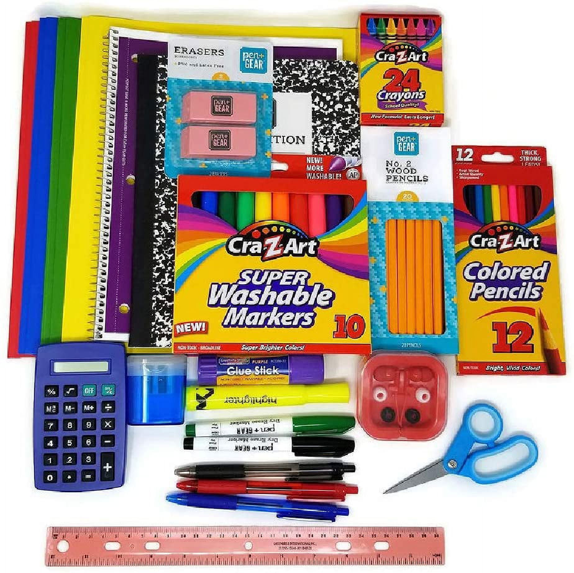 Back to School Essential Art Supplies Kit - 47 Pieces — School