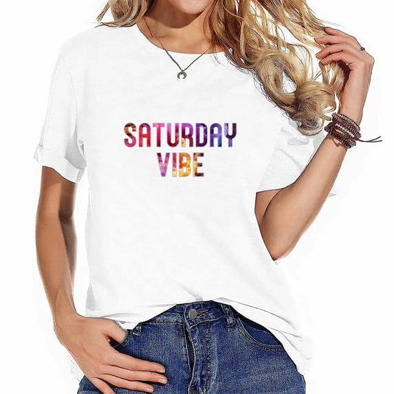 Back to School Swagger Back to School Gifts Women's Cute Short Sleeve Shirts with Fashionable Print
