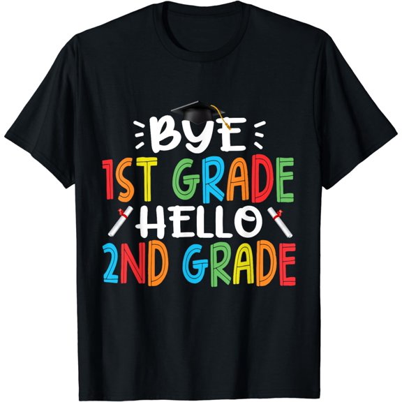 Back to School T-Shirt Graduation Bye 1st Grade Hello 2nd Grade