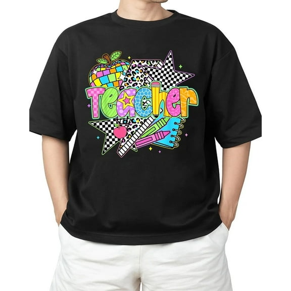 Back to School Teach Love Inspire T-Shirt Funny Unisex S-4XL