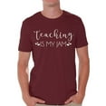 thumbnail image 1 of Back to School Teacher Shirts for Mens Teaching is My Jam White T Shirt Men School Theme Clothing Mens T-Shirt Funny School Teacher T Shirts, 1 of 4