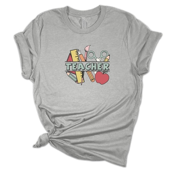 Back to School Teacher Shirts for Women Retro School Theme Shirt