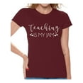 thumbnail image 1 of Back to School Teacher Shirts for Women's Teaching is My Jam White Ladies T Shirt School Theme Clothing Women T-Shirt Funny School Teacher T Shirts, 1 of 4