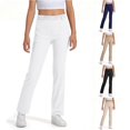 thumbnail image 1 of Back to School Uniform Jeggings for Girls School Pants Kids High Stretch Comfort Pants Everyday Wear White 13-14 years, 1 of 6