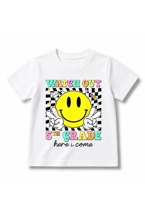 Back to School Watch Out Fifth 5th Grade Here I Come T-Shirt