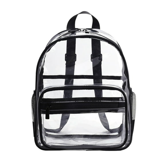 FAMTKT Clear Backpack Large Capacity Transparent Backpack, PVC Storage Bag, Student Backpack Clear Book Bag Travel Backpack