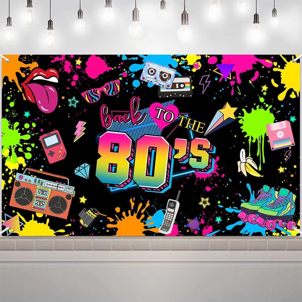 Back to The 80's Backdrop Hip Hop Graffiti Wall Photo Backdrops 80s ...