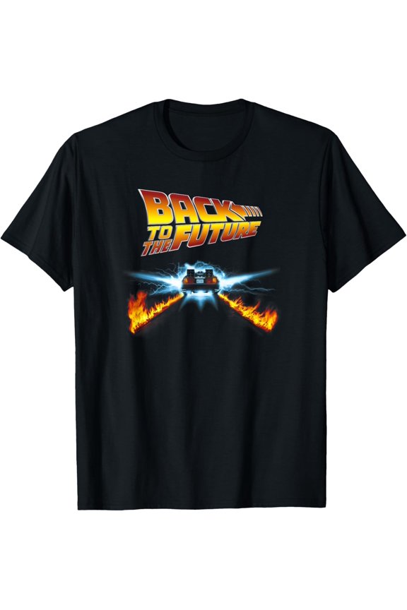 Back to The Future Delorean and Logo T-Shirt