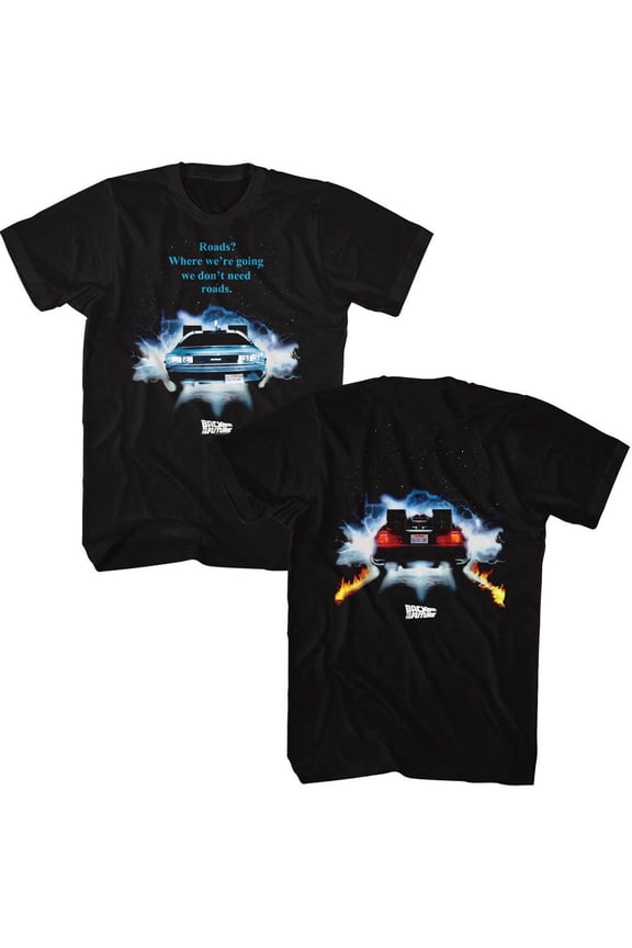 Back to The Future Driving Through Men's T Shirt