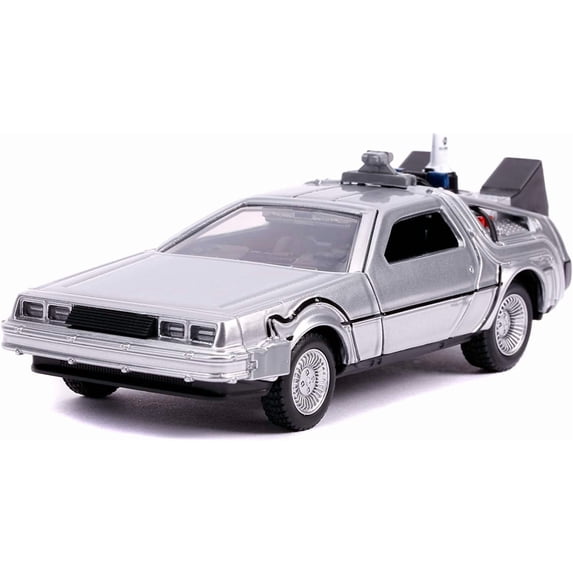 DeLorean DMC (Time Machine) Silver "Back to the Future Part II" (1989) Movie "Hollywood Rides" Series 1/32 Diecast Model Car by Jada