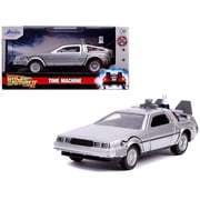 DeLorean DMC Time Machine Silver Back to the Future Part II 1989 Movie Hollywood Rides Series 1 32 Diecast Model Car by Jada