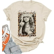 VKEGNIO Back to The Gypsy That I was Stevie Shirt Nicks T Shirt Women Funny Letter Graphic Short Sleeve Tee Rock Band Tops