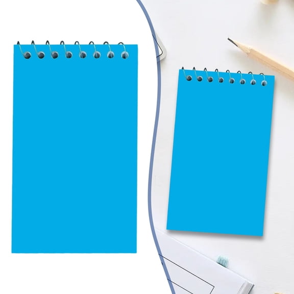 Back-to-schol!Memo Pads top Spiral Notebook (Blue) , 3x5 inch Pocket Notepad, 100 Pages College Ruled, Portable Notepad with Magnetic Backing for Home, Office, and Schol Supplies