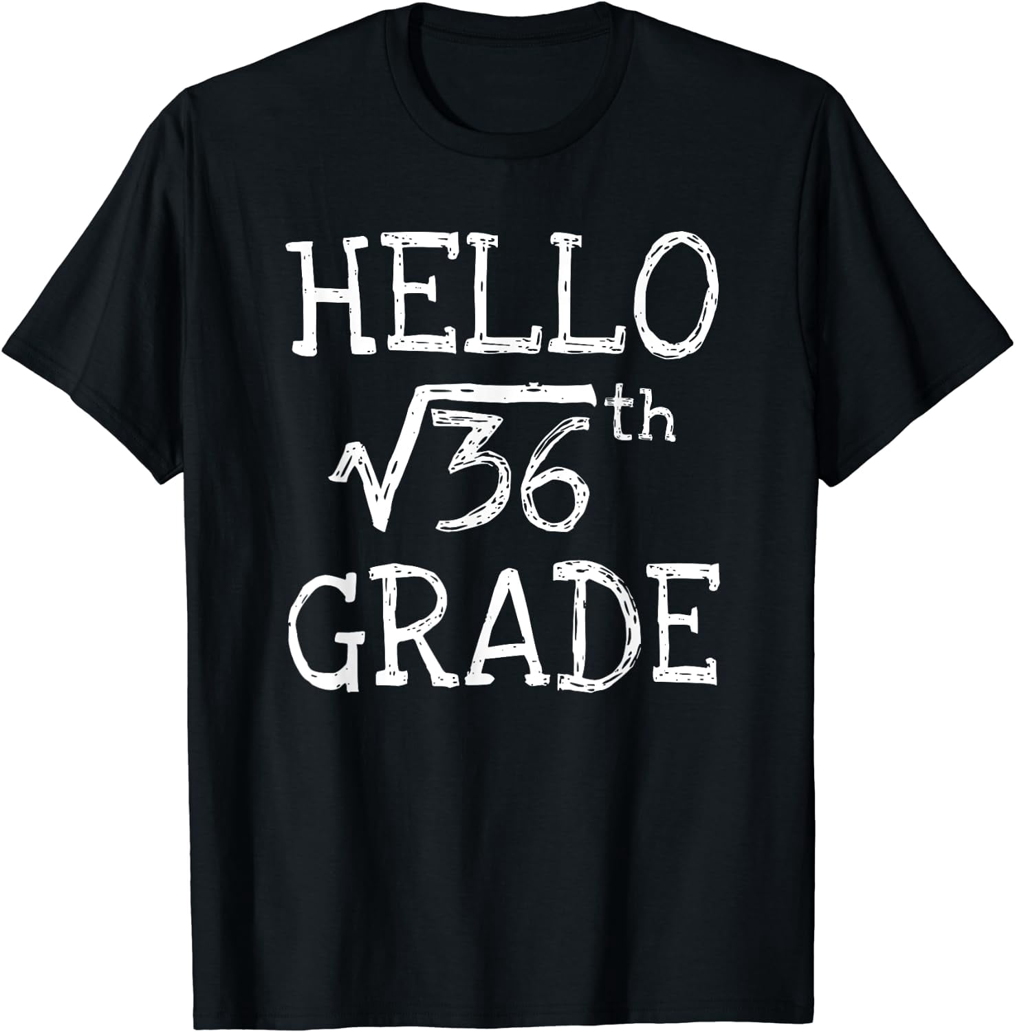 Back to school 6th Grade Square Root of 36 maths teacher T-Shirt Black ...