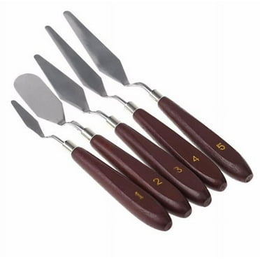 Back-to-school High Quality 5X Oil Painting Palette Knives Kpamnxio Piece Painting Kit Stainless Wood Set Handles Steel 5 Painting Oil Painting Palette Knife Brown, Office Cabinet Office Cabinet