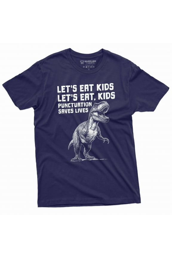Back to school T-shirt Grammar punctuation tee shirt Let's eat, kids Tee Shirt school college tee