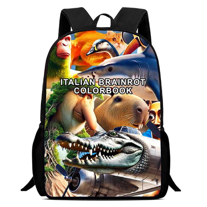 Back-to-school season student backpack stick man brainrot high ...