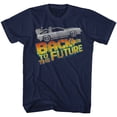 thumbnail image 1 of Back to the Future 8-Bit To The Future Navy Adult T-Shirt, 1 of 4