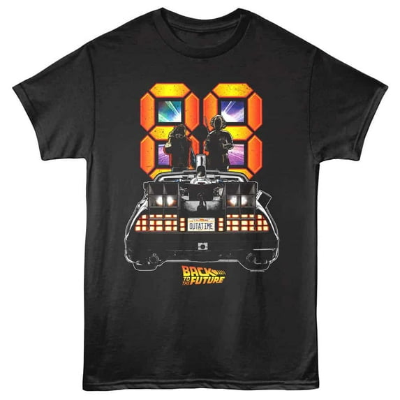 Back to the Future 88 Digital Men's T Shirt (Black, Adult3XL)