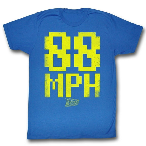 Back to the Future 88' MPH Royal Adult T-Shirt