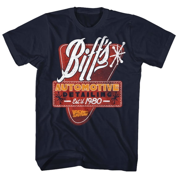 Back to the Future Biff's Detail Navy Adult T-Shirt