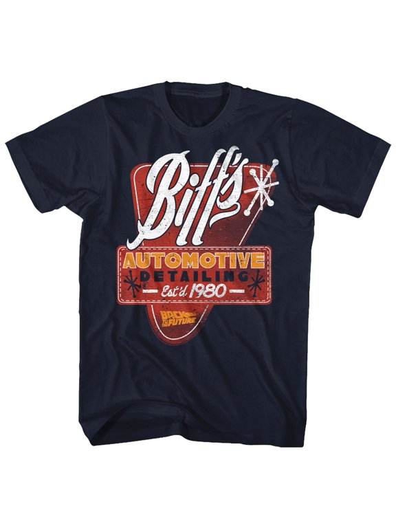 Back to the Future Biff's Detail Navy Adult T-Shirt