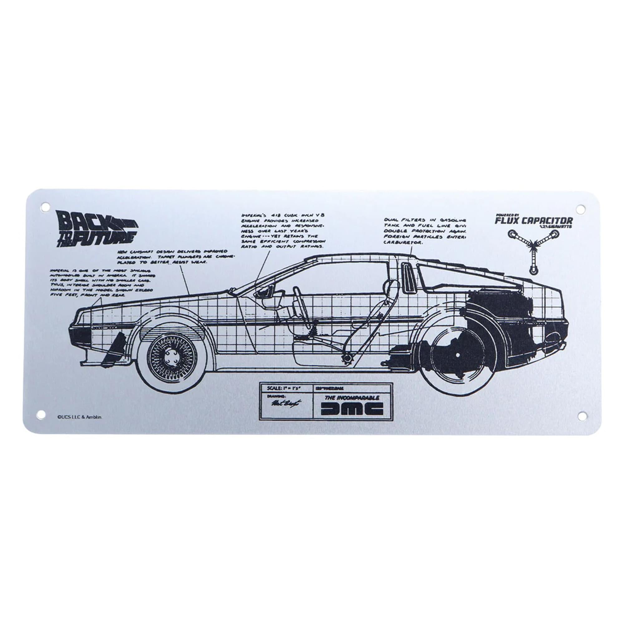 Back to the Future DeLorean Metal Schematic Fan-Plate