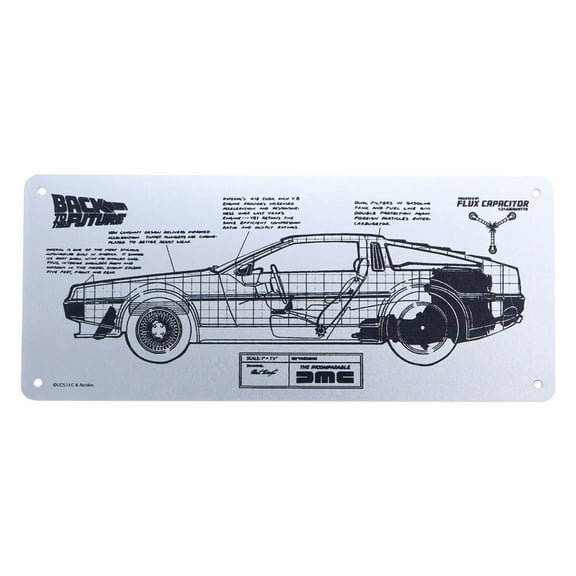 Back to the Future DeLorean Schematic Fan-Plate