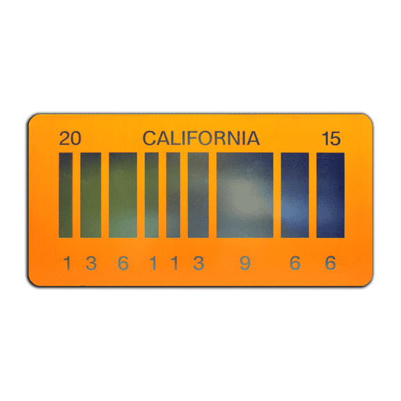 Back to the Future | DeLorean Time Machine | Orange 2015 Barcode | Metal Replica Prop License Plate