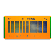 Back to the Future | DeLorean Time Machine | Orange 2015 Barcode | Metal Replica Prop License Plate