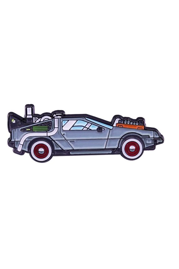 Back to the Future Delorean Car 1.5 Inches Wide Enamel Metal Pin
