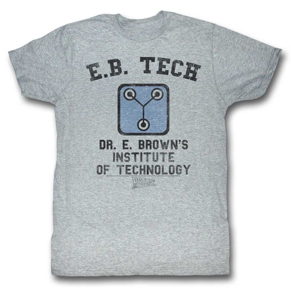 Back to the Future EB Tech Gray Adult T-Shirt