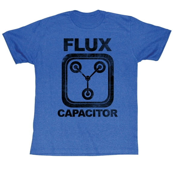 Back to the Future Flux Capacitor Blue Adult T-Shirt