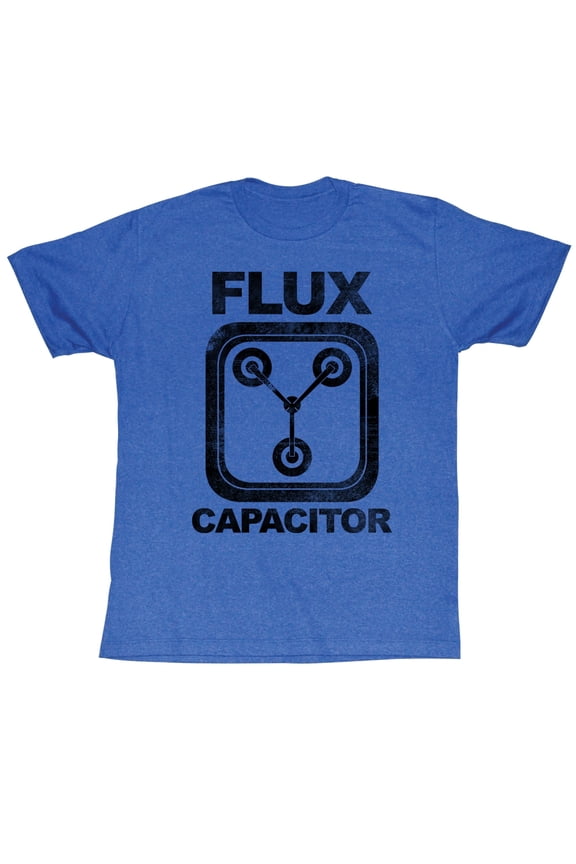 Back to the Future Flux Capacitor Blue Adult T-Shirt