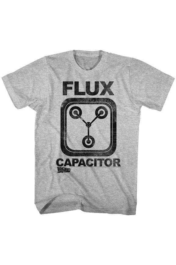 Back to the Future Flux Capacitor Gray Adult T-Shirt