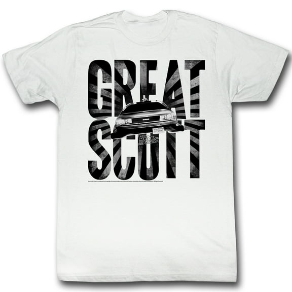Back to the Future Great Scott White Adult T-Shirt