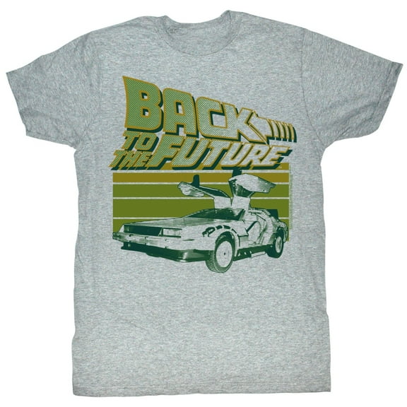 Back to the Future Green Flight Gray Adult T-Shirt