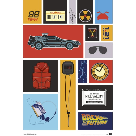 Back to the Future - Grid Wall Poster, 22.375" x 34"