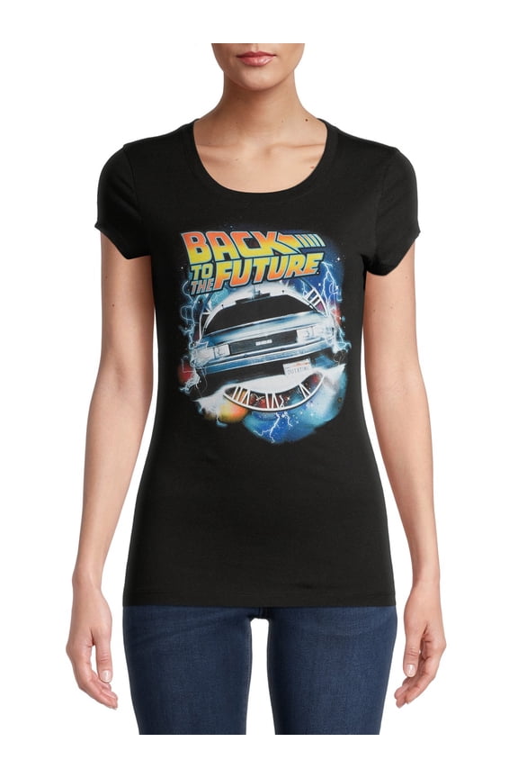 Back to the Future Junior's Delorean Short Sleeve T-Shirt