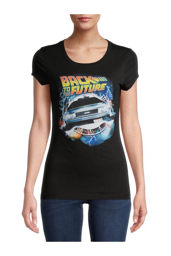 Back to the Future Junior's Delorean Short Sleeve T-Shirt