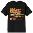 thumbnail image 1 of Back to the Future Long Flames Racing Adult Black Crew Neck Short Sleeve Tee-5XL, 1 of 7