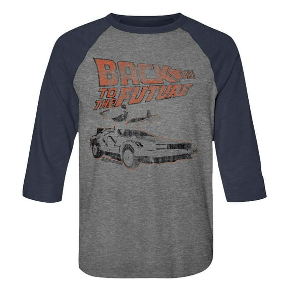 Back to the Future My Other Ride Premium Heather/Vintage Raglan Baseball T-Shirt