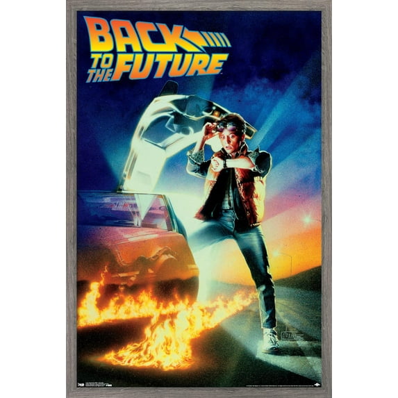 Back to the Future - One Sheet Wall Poster, 22.375" x 34", Framed